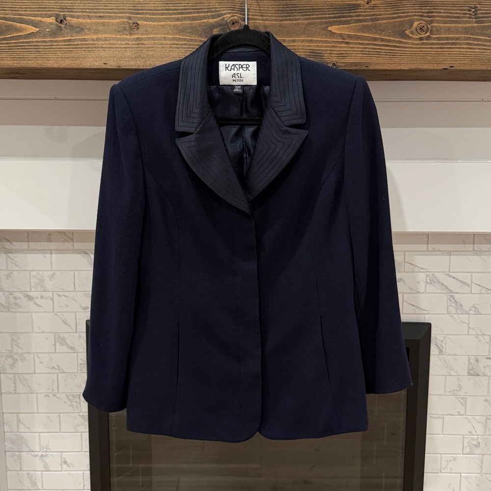 Kasper Women's vintage Dark Blue navy Blazer